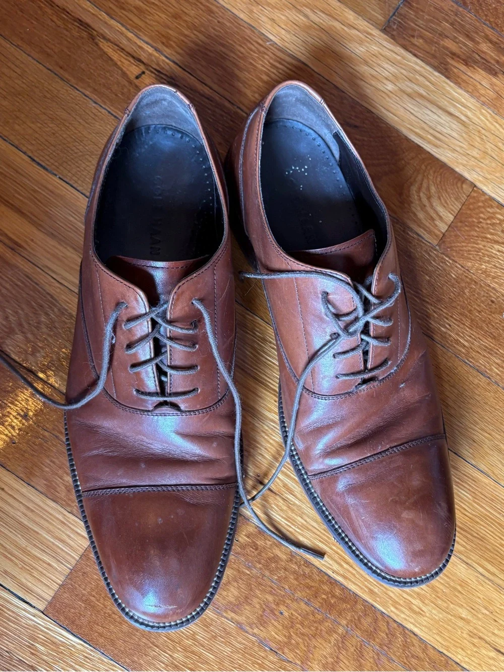 Cole Haan Men's Cap-Toe Oxford Leather Dress Shoes - Brown